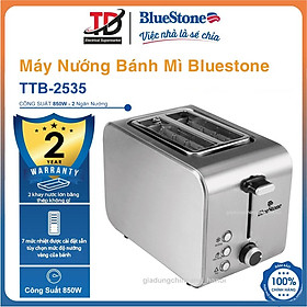 Máy Nướng Bánh Mì Bluestone TTB-2535, 2 Ngăn Công Suất 850W, Hàng chính hãng