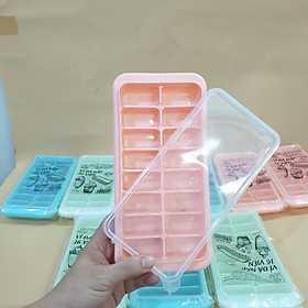 Vỉ làm đá 16 viên, khay đá có nắp đậy-16 viên bằng nhựa nguyên chính hãng việt nhật