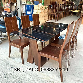 Mua Bộ bàn ăn gỗ sồi xám