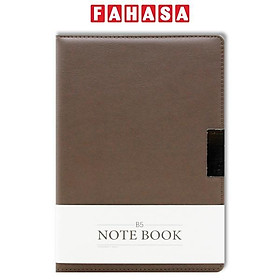 Sổ Bìa Da B5 Có Nút Gài - Kẻ Ngang - 232 Trang 80gsm - Depai 18-94 - Màu Nâu