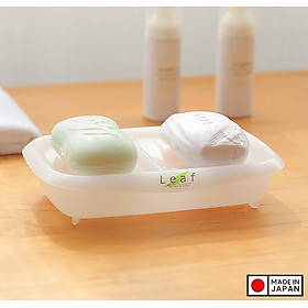 Khay nhựa đựng xà bông tắm, xà phòng rửa tay,..vv Leaf Inomata chia 2 ngăn - Nội địa Nhật Bản