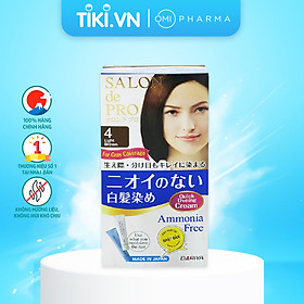 KEM NHUỘM TÓC PHỦ BẠC SALON DE PRO 4 (MÀU NÂU NHẠT)