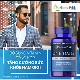 Vitamin tổng hợp cho nam One Daily Men's Puritan's Pride Mỹ Giúp tăng đề kháng, cải thiện sức khỏe tổng thể cho nam giới - OZ Slim Store