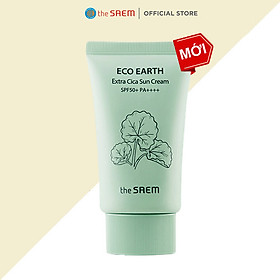 Kem Chống Nắng Chiết Xuất Rau Má, Nâng Tone, Cân Bằng Ẩm the SAEM Eco Earth Extra Cica Sun Cream 50g