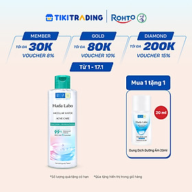 Nước tẩy trang sạch sâu cho da mụn, nhạy cảm Hada Labo Micellar Water Acne Care 240ml