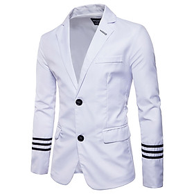 Áo vest nam, áo vest thiết kế chất liệu kaki ống tay bo kẻ sọc ngang nổi bật H58