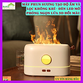 Mua MÁY PHUN SƯƠNG TẠO ĐỘ ẨM VÀ LỌC KHÔNG KHÍ - ĐÈN LED MÔ PHỎNG NGỌN LỬA 3D ĐỔI MÀU  BAHAMAR  Ngắt điện thông minh  độ ồn thấp. Có 3 loại màu sắc Carousel thay đổi  tạo hình ngọn lửa 3D
