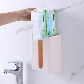 Hộp đựng khăn giấy dán tường tiện dụng - màu ngẫu nhiên