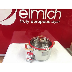 Nồi Elmich inox 304 Red velvet 18cm, 20cm, 22cm, 24cm