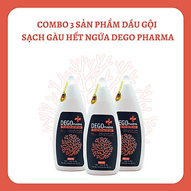 Combo 03 dầu gội sạch gàu hết ngứa Dego Pharma chiết xuất hoàn toàn từ thiên nhiên an toàn với người sử dụng có dung tích 80ml