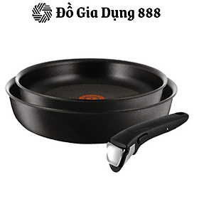 Chảo Chống Dính Cao Cấp TEFAL L65092 Ingenio Expertise 24 & 28 cm, Phủ Chống Dính Tetanium, Tay Cầm Tháo Rời Tiện Dụng