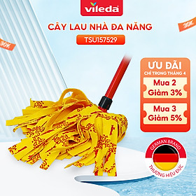 Cây lau nhà VILEDA Supermocio Soft vải sợi siêu nhỏ, thấm hút nhanh phù hợp sàn gỗ các loại