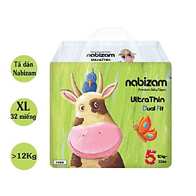 Set 2 Miếng Lẻ Tã/Bỉm quần Dán Nabizam Ultra Thin siêu mỏng thấm hút ( mẫu dùng thử không bán)
