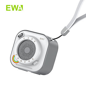 Loa Bluetooth nhỏ EWA với loa không dây âm thanh âm thanh lớn với đèn pin Hỗ trợ thời gian chơi 12 giờ Color: A110-Grey white