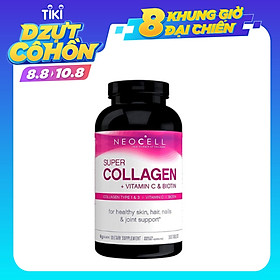 Viên uống NEOCELL Đẹp Da Khỏe Khớp Super Collagen +C Và Biotin (360 Viên) - Mỹ