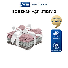 Khăn mặt cotton | JYSK Stidsvig | nhiều màu | R30xD30cm | bộ 5 chiếc