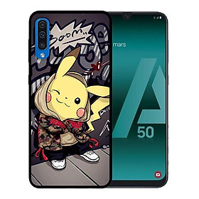 Ốp lưng in cho Samsung Galaxy A7 2018 mẫu Pikachu - Hàng chính hãng