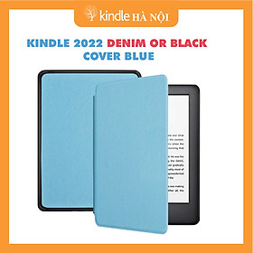 Combo máy đọc sách Kindle 2022 11th tặng kèm bao da  Cover  - Hàng nhập khẩu - Cover màu Blue - 16GB
