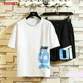 Set Đồ Bộ Mặc Nhà Nam Clothing MèoHOT RẺ ĐẸPĐồ Thể Thao Đá Bóng Áo thun Unisex Rộng Phối Quần Short Đùi In Chữ -Suit - HIỀN LINH SHOP SET ĐỒ BỘ NAM