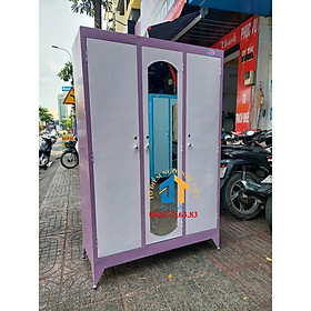 Tủ sắt quần áo 3 cánh ngang 1m2 cao 1m8