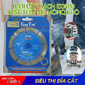 Lưỡi Cắt Gạch 100mm KingTom  Me Mỏng Khô - Siêu Bén, Siêu Bền