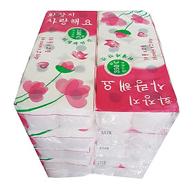 Cây giấy vệ sinh Hàn Quốc 2 lớp (100 cuộn) - 500g/ lốc (10 cuộn)