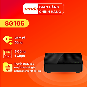 Bộ chia mạng Switch Tenda SG105 5 cổng Gigabit - Hàng Chính Hãng