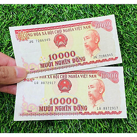 Mua Combo 2 tờ tiền 10k giấy đỏ 1993  hoa hậu tiền giấy Việt Nam thời xưa  chất lượng tiền đẹp 95 99% hiếm gặp như hình  tặng kèm phơi nilon bảo quản