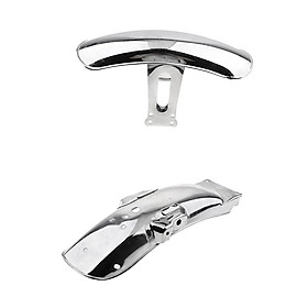 Motorcycle Front Rear Motorbike  Mud Guard Set for  CG125 Chrome