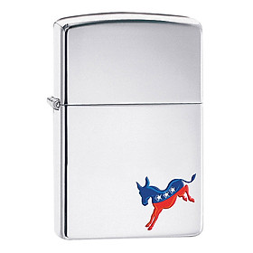 Bật Lửa Zippo 29073 - Bật Lửa Zippo Democrat Polished Chrome