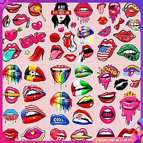 Set 50 Hình Sticker Chủ Đề Lips 