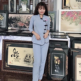 Đồ Lam Đi Chùa # Tàu Xéo Cho Mẹ & Bé # Đồ Bộ Bé # Quần Áo Bé Gái