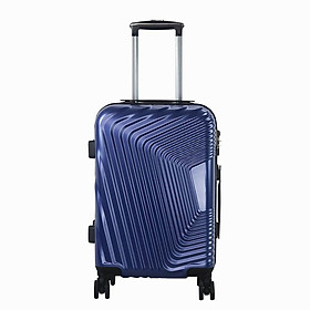 Vali kéo du lịch 859 vân PC chống xước - xanh - Size 24