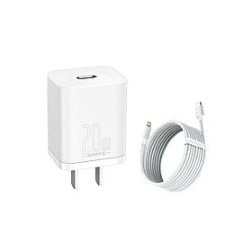 Bộ cốc cáp sạc nhanh baseus 20w si cho ip12, củ sạc nhanh ip12 baseus 20w super si mini usb c hỗ trợ sạc nhanh qc3.0 pd - hàng chính hãng