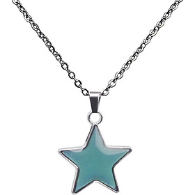 Five Point Star Pendant Temperature Change Color Mood Necklace