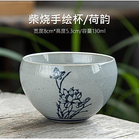 Mua CHÉN SỨ VẼ TAY MEN CỔ ĐIỂN MÀU XANH  GỐM SỨ  ẤM TRÀ  CHÉN TRÀ