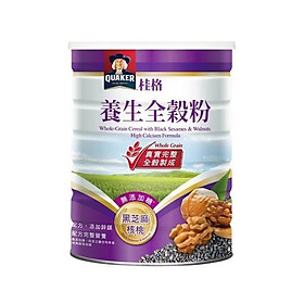 Bột ngũ cốc mix hạch đào - mè đen dinh dưỡng Quaker 600g/ hộp