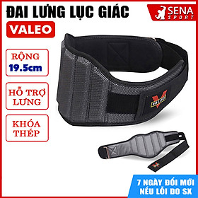 Đai Lưng Mềm Lục Giác Hỗ trợ tập Gym chính hãng VALEO Bản To 19.5cm