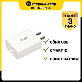 Mua Adapter sạc USB 10W Dual AVA U215 Trắng - Hàng Chính Hãng
