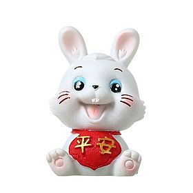 Chinese Rabbit Statue Bunny Figurine Craft for Holiday Store Decoration