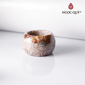 Nhẫn đá san hô hóa thạch mệnh thủy kim - Ngọc Quý Gemstones