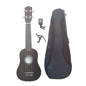 Đàn Ukulele Soprano Woim 35A15 tặng kèm bao vải, capo nâng tông và máy lên dây điện tử