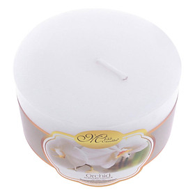 Nến thơm trụ tròn D7H5 Miss Candle MIC0253 7 x 5 cm (Trắng, hương hoa phong lan)