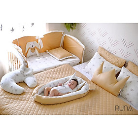 Quây cũi tấm RUNA KIDS - Chất liệu Satin mềm mịn, mát mẻ, an toàn cho da bé