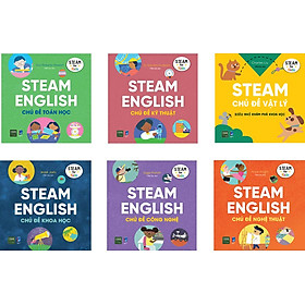 Sách - Bộ 6 cuốn Steam English: Khoa Học, Công Nghệ, Kỹ Thuật, Nghệ Thuật, Toán Học, Vật Lý (1980)