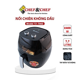 Mua Nồi chiên không dầu CHEF & CHEF 7.7L ( YJ – 706S) nồi hoạt động êm ái  không “kêu to” giúp bạn thoải mái mỗi khi sử dụng - Hàng Chính Hãng