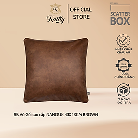 Mua SCATTER BOX Vỏ Gối Cao Cấp nhập khẩu Ireland Anh Quốc NANOUK màu BROWN/DARK BROWN kích thước 43X43CM Phong cách hiện đại
