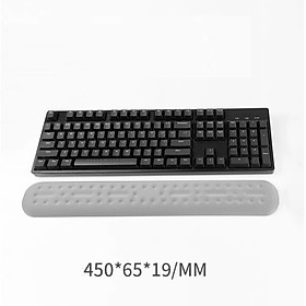 Kê tay bàn phím đệm kê cổ tay bằng cao su non memory foam kiêm bàn di chuột mouse pad - Kê Tay Bàn Phím Xám