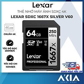 Mua Thẻ nhớ Lexar Professional 1667x SDXC UHS-II SILVER Series - Tốc độ đọc 250 MB/s  Chất lượng cao - Hàng chính hãng