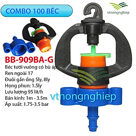 Mua 100 Béc tưới phun mưa bù áp BB-909BA-G 95(lit/h)  béc tưới phun mưa  chuyên tưới gốc cây ăn trái - vtnongnghiep
